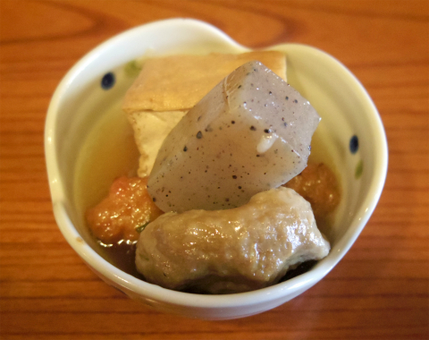 東京都足立区鹿浜3丁目にある居酒屋「杏」お通し