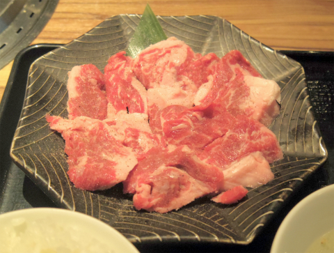 神奈川県横浜市中区南仲通4丁目にある焼肉店「焼肉カーニバル」中落ちカルビランチ 肉大盛り(1.5倍)