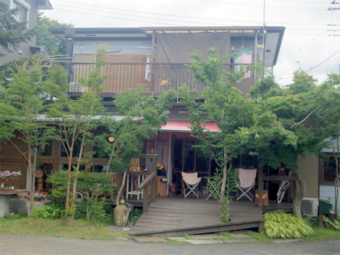 茨城県笠間市大田町にある「Cafe JR.Bonner カフェ ジュニアボナー」外観