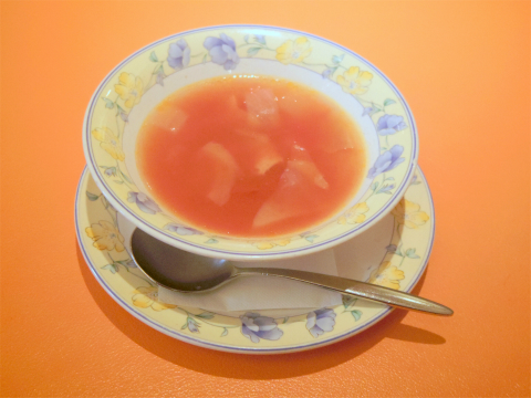 埼玉県越谷市増林２丁目にあるイタリアンのお店「BelloCampagna　イタリア厨房 ベッロカンパーニャ　越谷店」田舎風トマトスープ