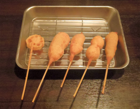 茨城県土浦市桜町1丁目にある串揚げ、居酒屋の「大阪串揚 一 土浦店」串揚げ