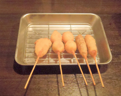 茨城県土浦市桜町1丁目にある串揚げ、居酒屋の「大阪串揚 一 土浦店」串揚げ