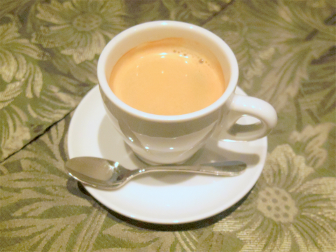 茨城県水戸市元吉田町にあるイタリアンのお店「Ristorante-Kanjuro　リストランテ 勘十郎」セットのホットコーヒー