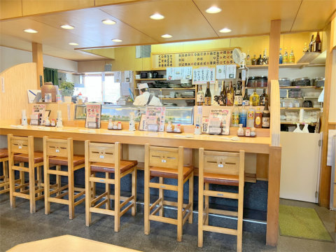 群馬県館林市栄町にある鮨店「鮨大将」店内