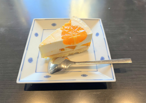茨城県水戸市笠原町にあるパスタ専門店「洋麺屋五右衛門　水戸店」温州みかんのレアチーズケーキ