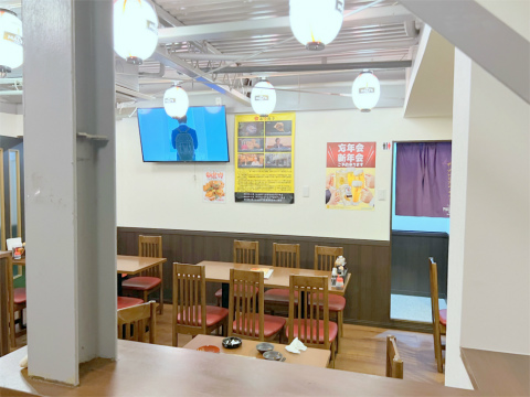 東京都台東区秋葉原にある中華料理店「和合餃子　秋葉原３号店」店内