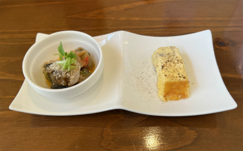 千葉県鎌ケ谷市東道野辺6丁目にあるイタリアンのお店「生パスタ専門店 もっちりーの」自家製前菜2種