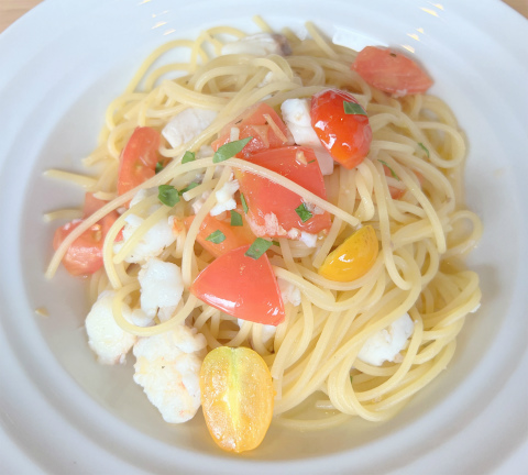 茨城県結城市結城にあるイタリア料理のお店「Sempre センプレ」真鯛とフレッシュトマトの塩味