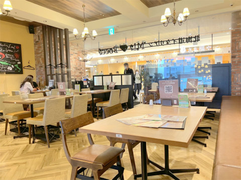 埼玉県所沢市くすのき台1丁目にあるイタリアンのお店「北海道イタリアン Mia Bocca(ミア・ボッカ) グランエミオ所沢店」店内