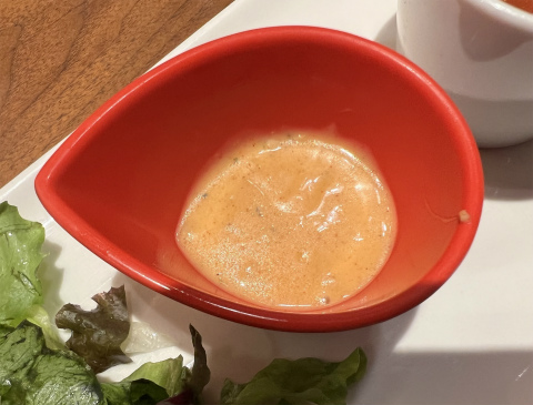 千葉県松戸市松戸新田にあるカフェ「むさしの森珈琲 松戸新田店」グリル野菜ととろけるビーフシチューのご馳走プレートのサラダドレッシング