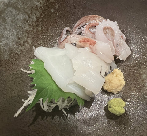 東京都墨田区八広1丁目にある居酒屋「旬味酒処 越後」唐津白いか刺