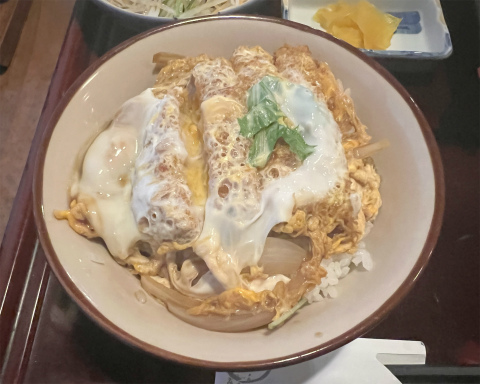 神奈川県横浜市神奈川区浦島町にあるうどん、そばのお店「関内 扇庵」かつ丼