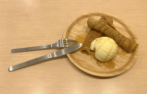 神奈川県横浜市鶴見区生麦1丁目にあるカフェ「カフェ&レンタルスペース happy cafe iitoko(ハッピーカフェ いいトコ) 」ちんぴん(沖縄風クレープ)