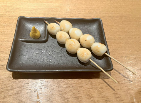 東京都中央区日本橋小伝馬町にある焼鳥、居酒屋の「炭火焼鳥と旨い焼魚 鳥舟」うずら卵