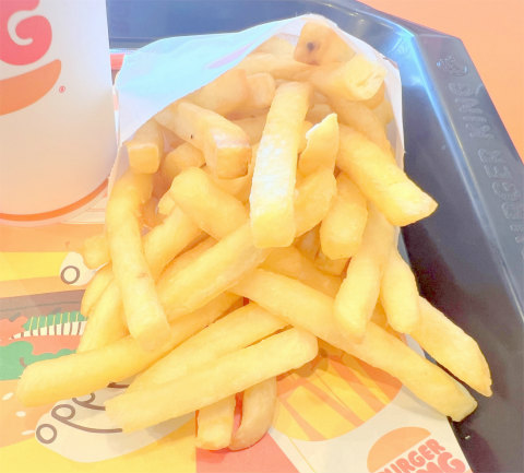 埼玉県草加市松原3丁目にあるハンバーガーショップ「BURGER KING バーガーキング トーブイコート店(TOBU icourt)」ワッパーセットのフレンチフライLサイズ