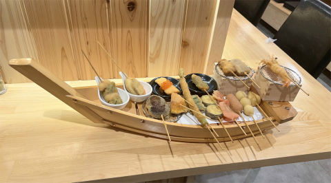>茨城県筑西市乙にある串揚げのお店「串揚げ三選」
