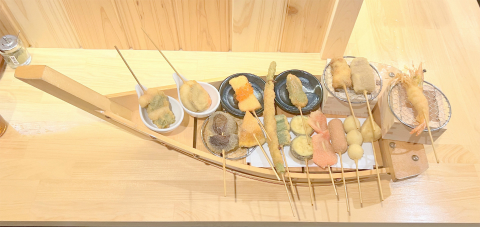 >茨城県筑西市乙にある串揚げのお店「串揚げ三選」