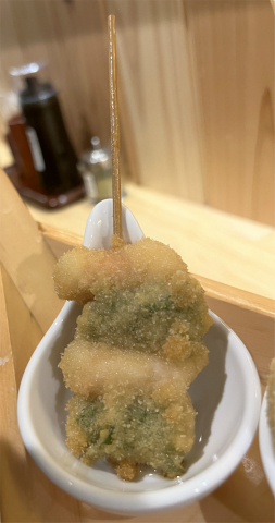 >茨城県筑西市乙にある串揚げのお店「串揚げ三選」おまかせ16本盛り