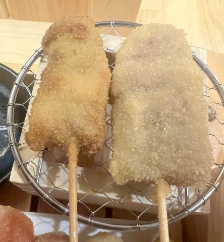 >茨城県筑西市乙にある串揚げのお店「串揚げ三選」おまかせ16本盛り