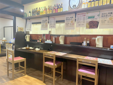 茨城県取手市戸頭にある「中華料理 八福 戸頭店」店内