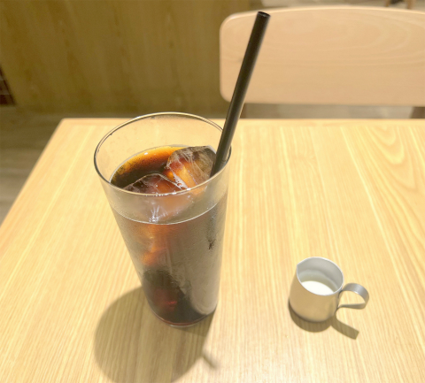 東京都練馬区東大泉5丁目にあるイタリアンのお店「スパゲッティ専門店 とすかーな 大泉学園前店」ドリンク(アイスコーヒー)