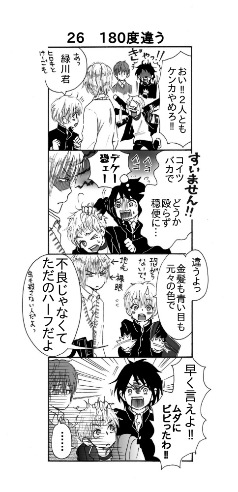 イメージに左右されてる男子高校生達の日常四コマ26話目です もりぎゅブログ ユルい奴ら