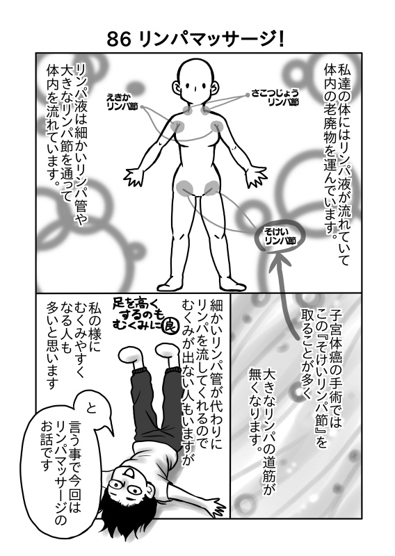子宮体癌闘病記その８６ リンパマッサージ詳細版 34歳 独身 彼氏ナシ 子宮体癌闘病日記