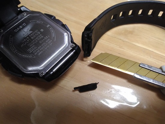 CASIO 腕時計 Wave Septer WV-58J のベルトと電池交換で分解 - 八百万の森