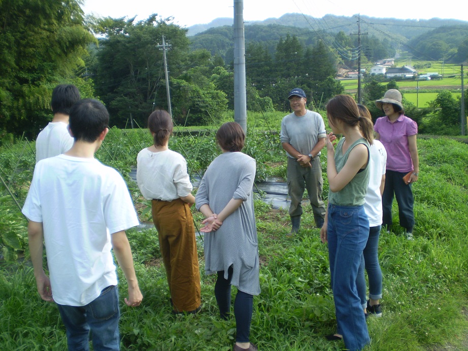 宇都宮大学西山ゼミの皆さんが来宅 森と里のつながるマルシェ