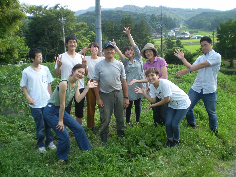 宇都宮大学西山ゼミの皆さんが来宅 森と里のつながるマルシェ