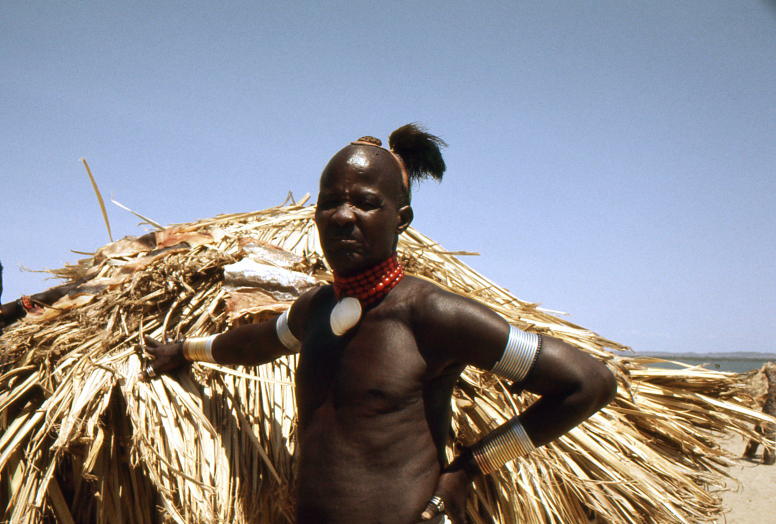 トゥルカナ人形 ケニア 1970 年代、ケニア北西部のトゥルカナ族が作っ