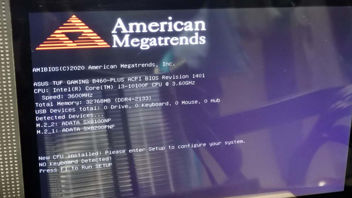 BIOSはr1401。安定版の最新リビジョン。