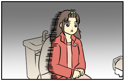 トイレで途方に暮れている妹もろこし