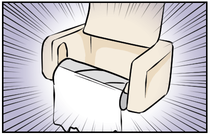 トイレットペーパーが10センチだけ残ってる