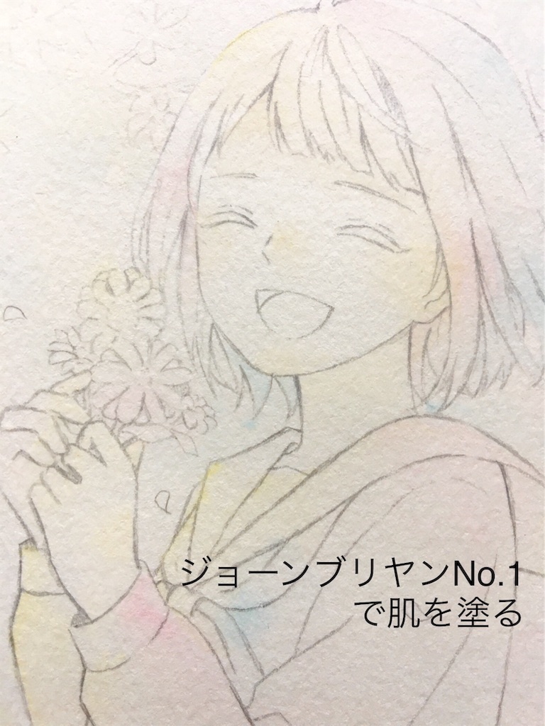 透明水彩メイキング 春一番 少女の塗りメイキング サクライは漫画家 アナログ作家 透明水彩メイキング 春一番 少女の塗りメイキング サクライは漫画家 アナログ作家