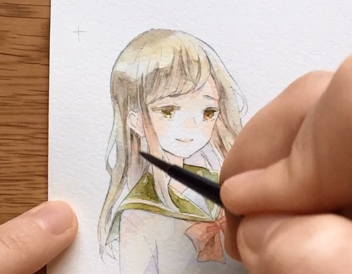 専用 手描きイラスト 黒髪ボブの男子 2枚 水彩画 Bookteen Net