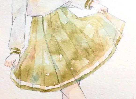 透明水彩メイキング セーラー服の塗り方 サクライは漫画家 アナログ作家