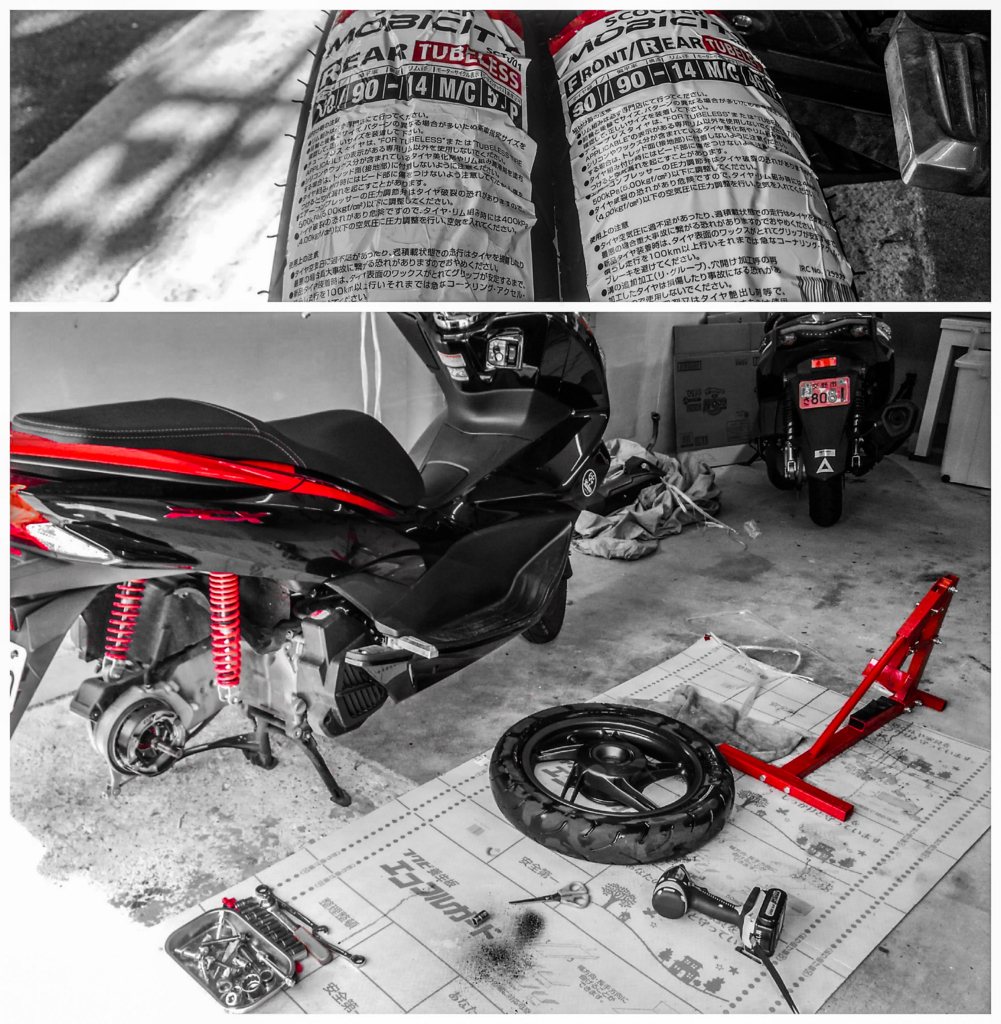 Pcxタイヤ交換 Moto Roo Track Days Pcxタイヤ交換 Moto Roo Track Days