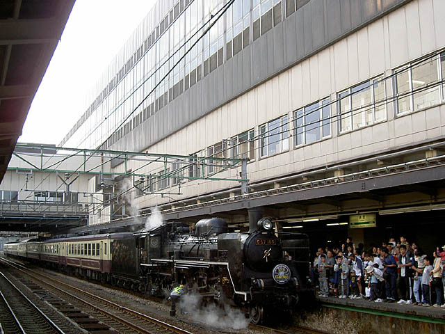 長岡駅でSL