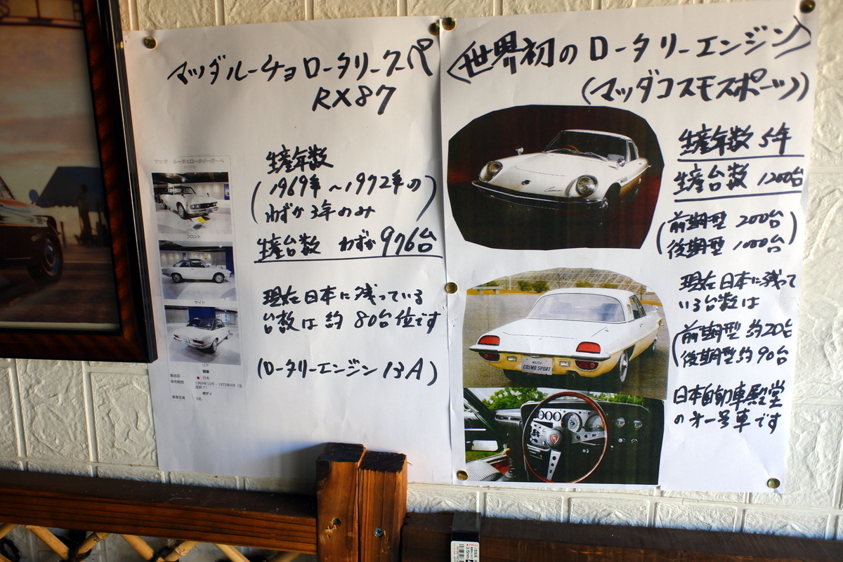 YAMADAYA GARAGE 名車 旧車 マツダ コスモスポーツ ロータリーエンジン