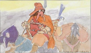 ナウシカ　タペストリー オープニングのタペストリーは宮崎駿監督自身が描きました