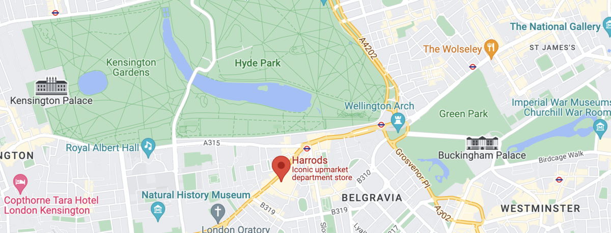 古地図　Harrods ロンドンの古地図 [14593710]のアート作品 - アフロ