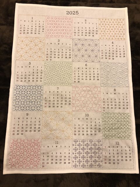刺し子カレンダーついに 完成＆感想 - とりのぽblog