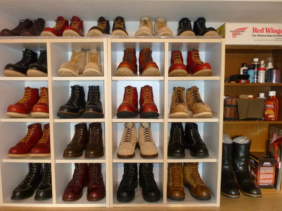 REDWING COLUMN NO.16 Boots Shelf DIY - 赤い羽BLOG