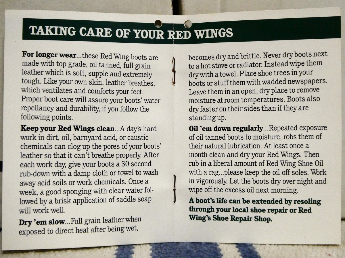 REDWING COLUMN NO.110 REDWING 90'S BOOKLET - 赤い羽BLOG