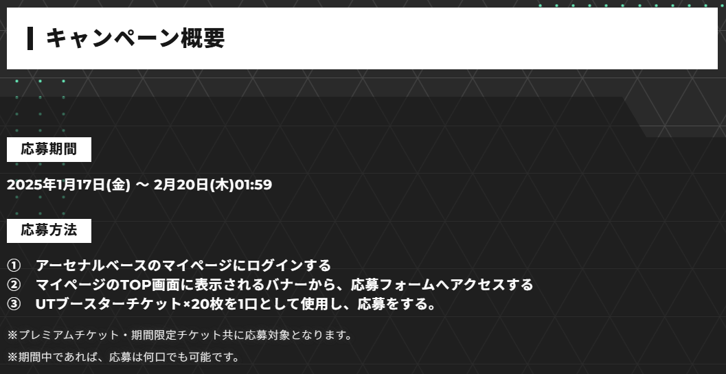 UNITRIBE SEASON:06 シリアルカードGETチャンスキャンペーン
