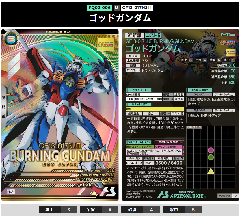 FQ-SPは、どのMSが強い？ - ガンダム アーセナルベース あれこれ
