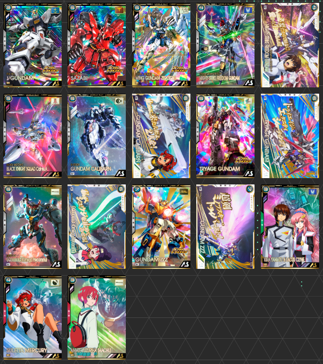 トライエイジブースター、コンプの道のり - ガンダム アーセナルベース