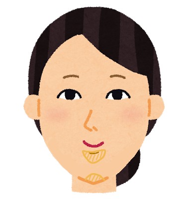顎長タイプ 面長な私のアゴのシェーディングのやり方 より自然な顎のシェーディング 妖怪垢抜けババァ