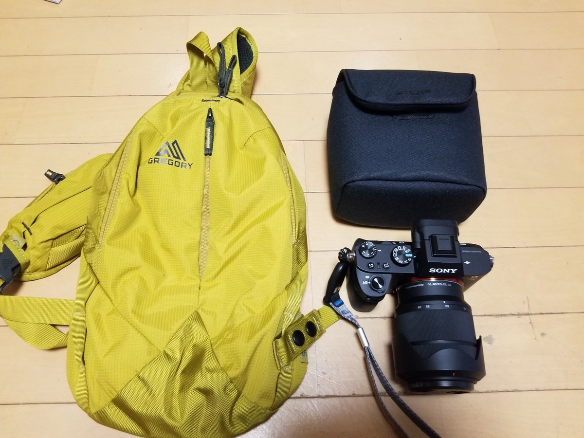 グレゴリーのスリングバッグ「スケッチ8」をカメラバッグ風に仕上げる
